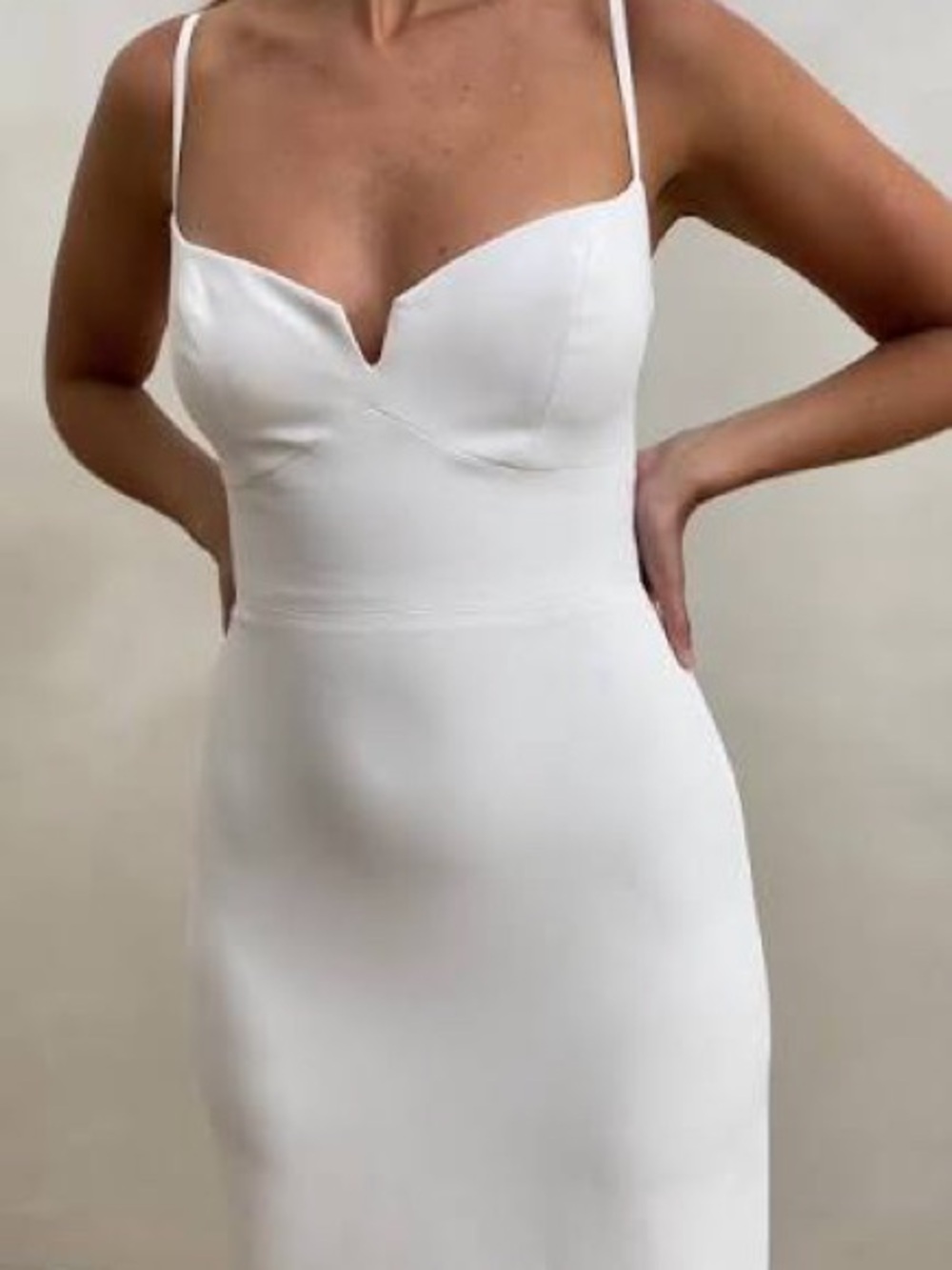 Park & Fifth Slim Spaghetti-Strap Wedding Dress - White